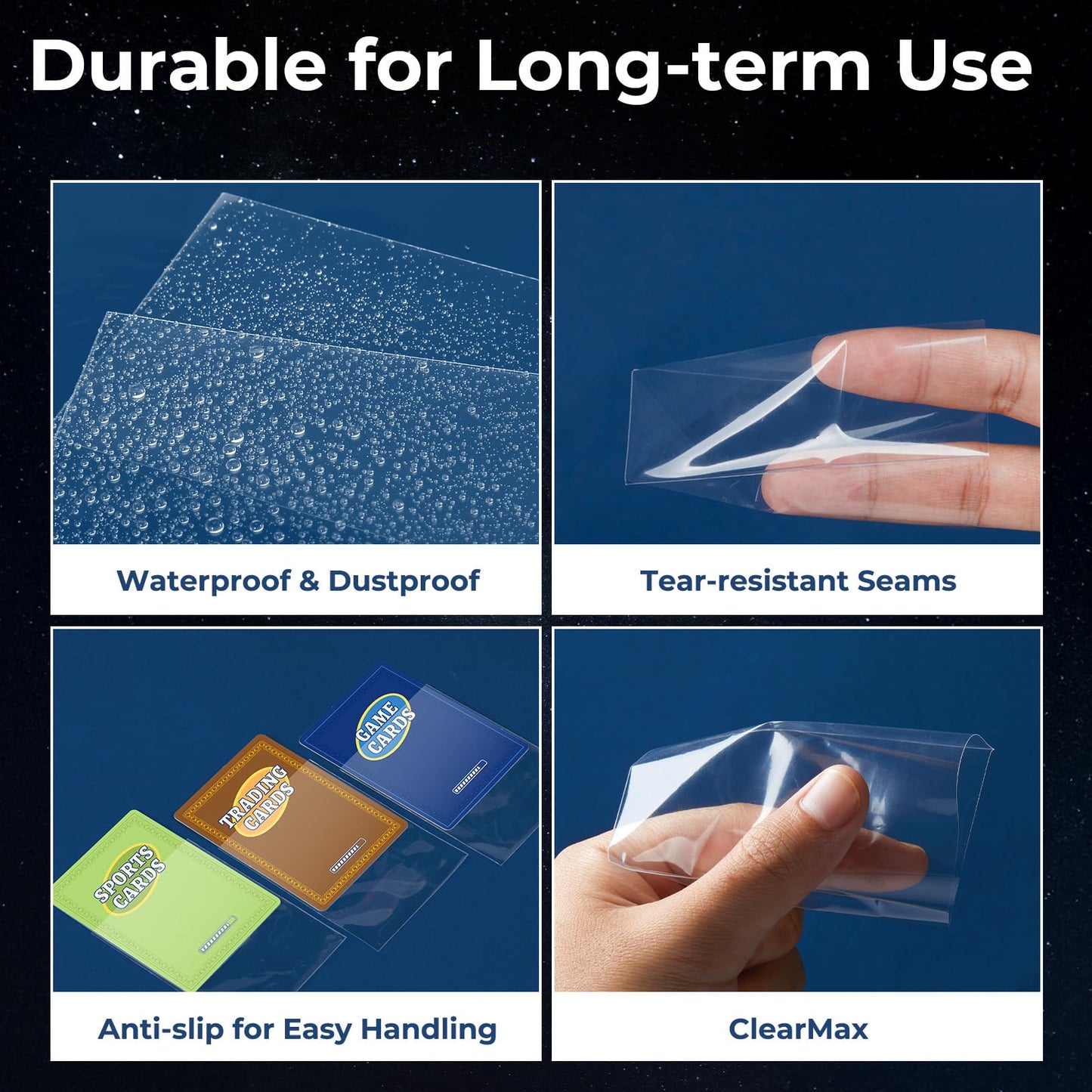 Fabmaker 1000 Pack Inner Card Sleeves  enhanced Clear Perfect Fit Inner Sleeves for Double-Sleeving  Protect All Your Standard MTG Card  Trading Cards  TCG Card  Game Gard  Never Tear 64x89mm