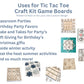 Nature Themed Tic Tac Toe Board Game, 5x5 inches Unfinished Wood DIY Painting Craft Kit for Kids with Wooden AVTRBoutique (Flowe