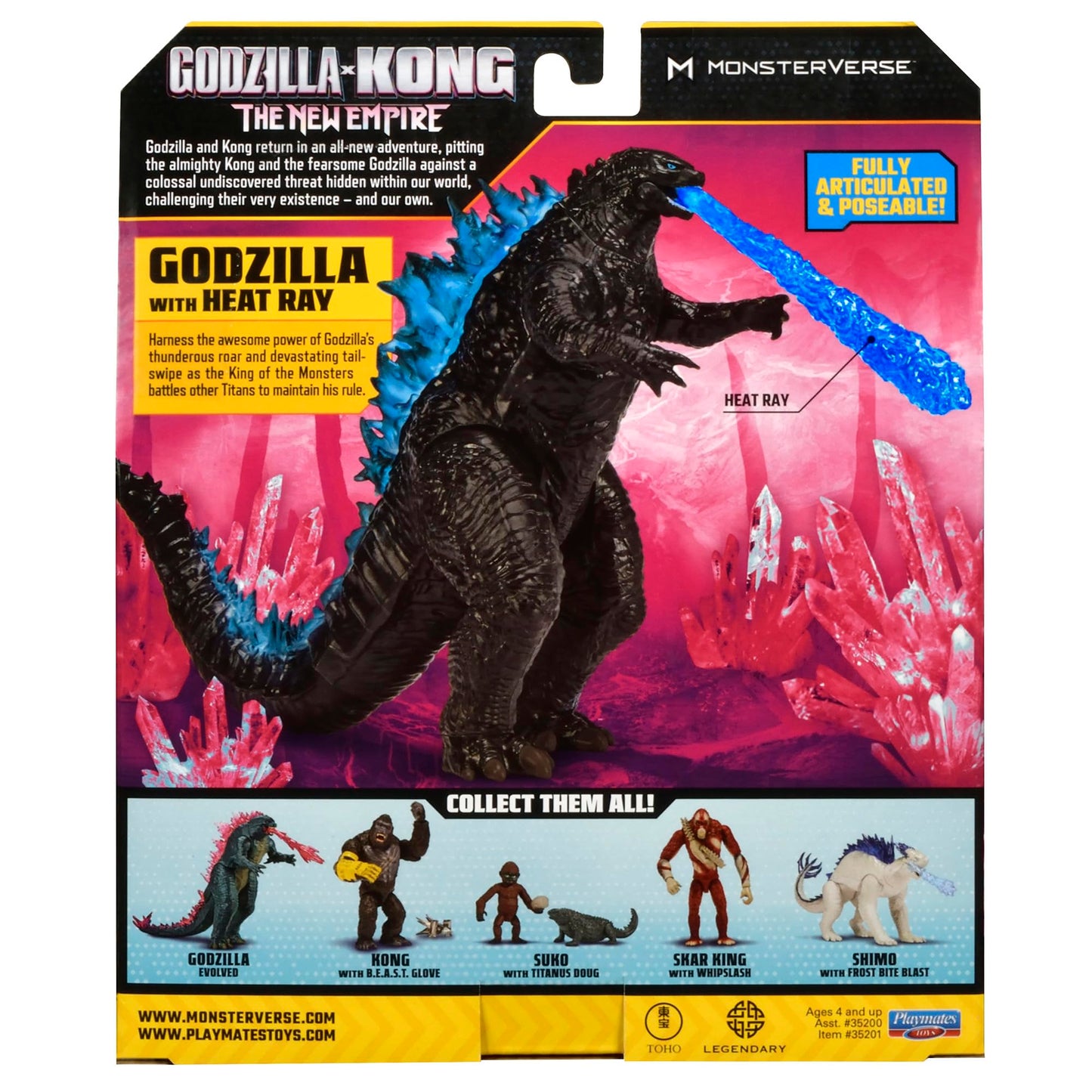 Godzilla X Kong Monsterverse 6 Inch Action Figure Basic Series With Heat Ray