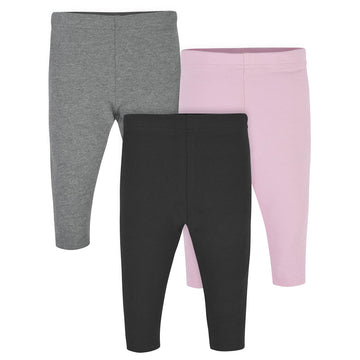 Gerber Baby Girls Toddler Multi-Pack Premium Pants Leggings, Pinkblack, 2T