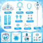 Luucio Light Up Frozen Princess Dress Up Costume With Accessories For Little Girls 3-10 Years, Girls Birthday Christmas Dress