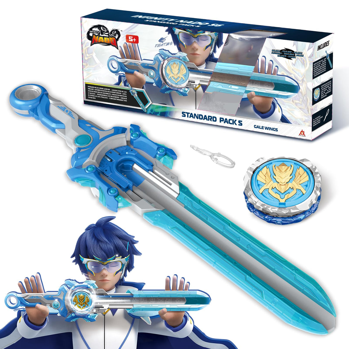 Infinity Spining Toy Infinity Nado Spinning Top Battle Set, Blue, Plastic, 15.4 in, Model 6 ...