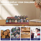 Liuyalo 6-Row Challenge Coin Display With United States Flag, Challenge Coin Holder Made Of 100% Solid Wood