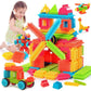 Teytoy 100 Pcs Bristle Shape Building Blocks Toy Set - Assorted Color, Plastic, Model 01 for Toddlers and Kids