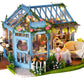 Kisoy Dollhouse Miniature with Furniture Kit  Handmade DIY House Model for Teens mature-themed Gift (Rose Garden Tea House)