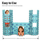 Fort Boards Jumbo Fort Building Kit - 90 Piece Light Blue Polypropylene Blocks