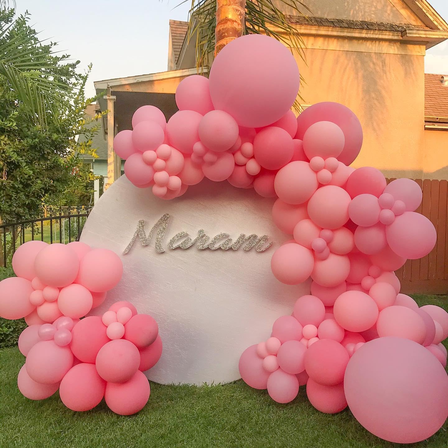 Bezente Pink Giant Balloons 36 Inch - 8 Pack Jumbo Pink Balloons Large Round Light Pink Latex Balloons For Birthday Wedding Anni