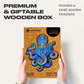 Unidragon Original Wooden Jigsaw Puzzles - Magnetic Octopus, 700 Pieces, Royal Size 21'' X 24.4'', Beautiful Gift Package, Uniqu