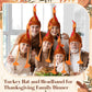 Hanaive 10 Pieces Thanksgiving Turkey Hats Bulk Turkey Hats for Dress-up Party Plush Trot Hat Party Supplies(Uniform Style)
