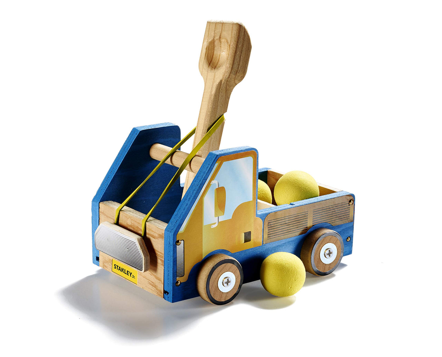 Stanley Jr. Red Toolbox Diy Truck Catapult Building Kit For Kids Jk005-Sy: Children’S Yellow Wood Construction Toy Beginning Woodworking Set With Paints Ages 5-12
