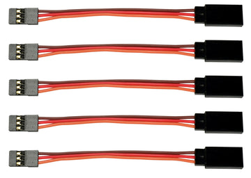 Apex RC Products 3'' / 75mm JR Style Servo Extension - 5 Pack #1002