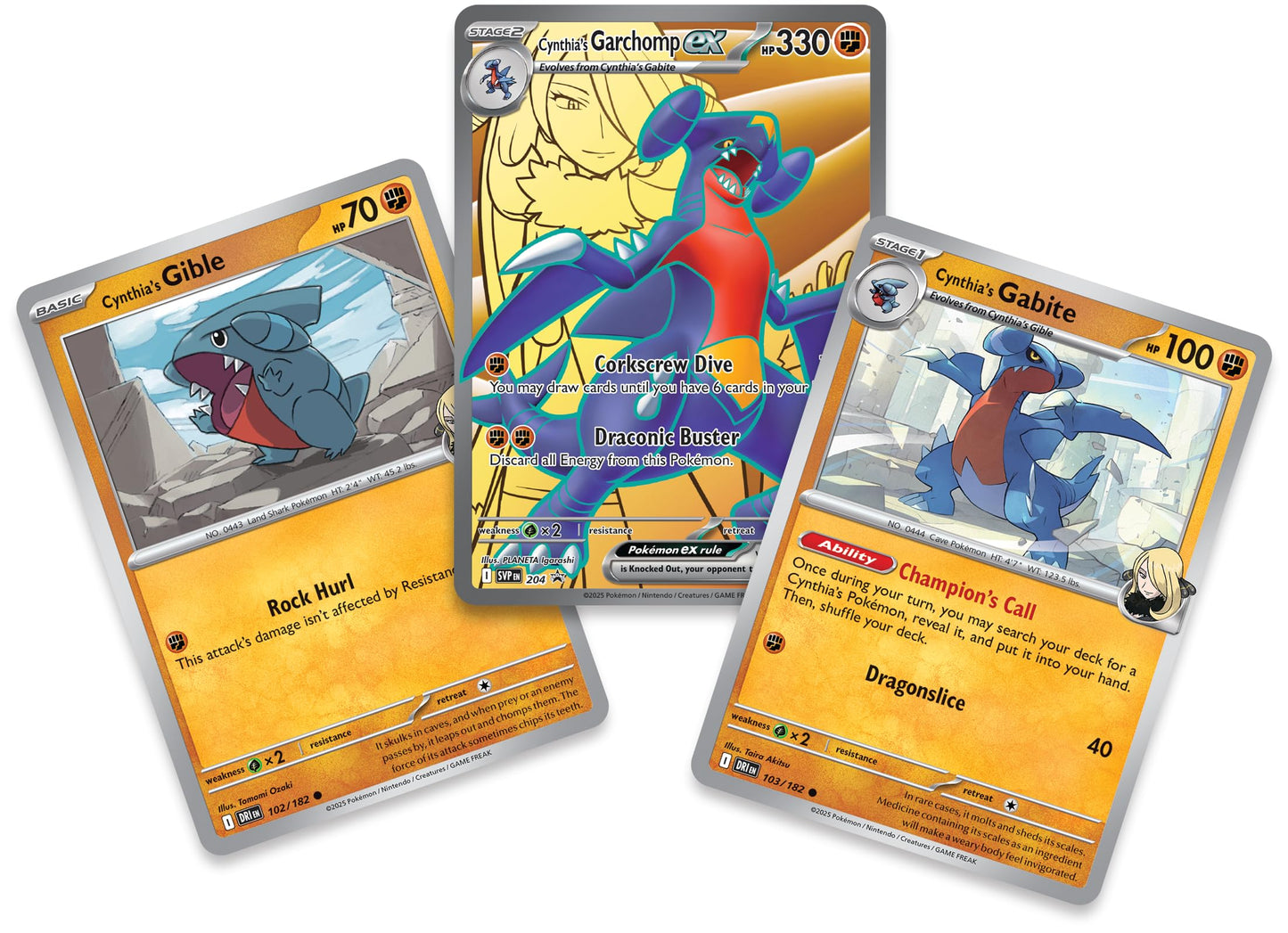 Pokemon TCG: Cynthias Garchomp ex enhanced Collection - 6 Packs  Stickers  Promos