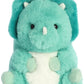 Aurora Round Rolly Pet Teya Triceratops Stuffed Animal - Adorable Companions - On-The-Go Fun - Blue 5 Inches