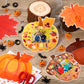 Blosssound 24 Sets Thanksgiving Fall Picture Frame Craft Kits Thanksgiving DIY Photo Frames with Stickers Pumpkin Photo Autumn G