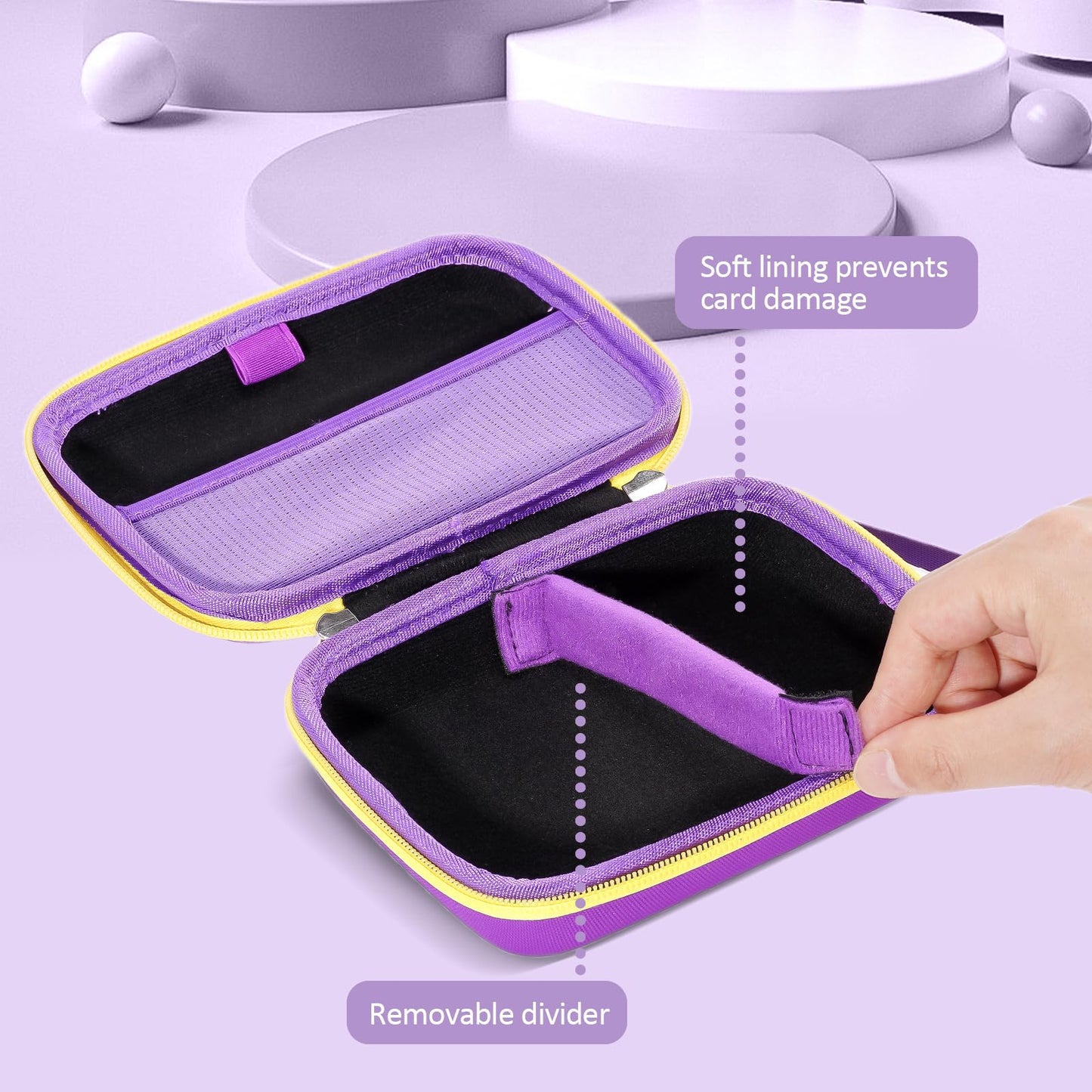 ProCase Collectible Trading Card Case, Hard Travel Carrying Storage Box Holds 300+ Cards for MTG, TCG, Yu-Gi-Oh, Lorcana, Holder