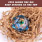 DND Dice Rolling Eyeball D20 Dungeon & Dragon Dice with a Green Bloodshot Eyeball, D20 Blue Polyhedral Dice-5e DND Accessories B