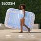 SLOOSH Inflatable Tanning Pool Lounger Float  70 x 46 Pool Floats mature-themed with Pillow  4 in 1 Suntan Tub Raft Floatie Sunbathing Bed Lounge for Water Blow Up Ball Pit Party Gifts  Blue Breezestar