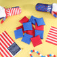 Sotiff 24 Pcs Bean Bags Mini Nylon Cornhole Bean Bags for Kids Tossing Fun Sports Outdoor Family Games Carnival Toy Patriotic Small Beanbag Hand Toss Party Game Supplies for Kid mature-themed(Blue Red)