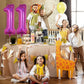 Giant Number 11 Balloon, 40'' Laser Hot Pink Foil Balloon For 11 Year Old Birthday Decor, Mylar Helium Self Inflating Bright Pin