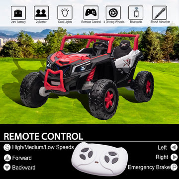 Nitoess 2Wd/4Wd Ride On Utv With Remote Control,2 Seater 24V Ride On Truck For Kids,Xxxl Electric Toy Car,Max Load Capacity 200L