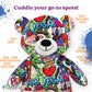 PLUSHOLOGY I Love Las Vegas Graffiti Teddy Bear Eco Friendly Stuffed Animal; Cuddly Soft Velboa Plush Animal for Kids 3 Years Old to mature-themeds; Child-Safe Embroidered Face Details (10 Tall When Seated)