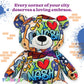 PLUSHOLOGY I Love Nashville Graffiti Teddy Bear Eco Friendly Stuffed Animal; Cuddly Soft Velboa Plush Animal for Kids 3 Years Old to mature-themeds; Child-Safe Embroidered Face Details (10 Tall When Seated)