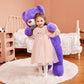 Ikasa Giant Teddy Bear Stuffed Animal Plush Toy,Large Bear Cute Jumbo Soft Toys,Huge Big Size Fluffy Plushie,Gifts For Kids (Purple, 47 Inches)
