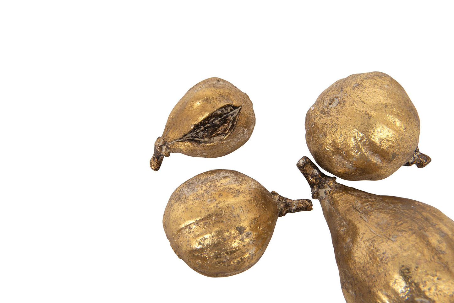 Creative Co-Op Set of 5 Gold Resin Figs - Decorative Home Accents, Model DF0301