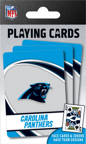 Masterpieces Officially Licensed Nfl Carolina Panthers Playing Cards - 54 Card Deck For Adults