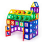 Playmags Magnetic Tile Building Set: Exclusive Educational Clickins 36-Pc. Kit: 18 Super Strong Clear Color Magnet Tiles Windows & 18 Letters & Numbers Stimulate Creativity & Brain Development