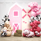House Of Party Cow Balloon Arch - 110 Pcs Western Cow Print Pink Red Balloons For Girls Birthday Party, Cowboy Baby Farm Theme D