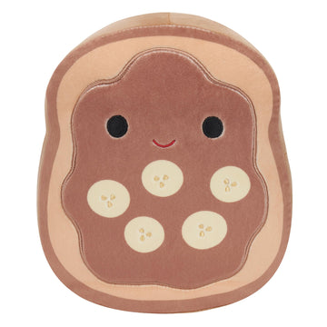 Squishmallows Original 8-Inch Plush Danilo Chocolate Banana Toast - Soft Polyester Toy, Model SQCR05538