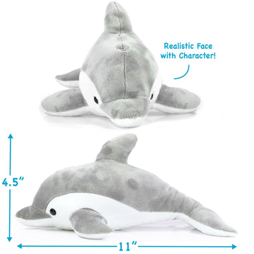 Tigerhart Dorian The Dolphin - 11 Inch Dolphin Stuffed Animal Plush