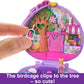 Polly Pocket Compact Playset with 2 Micro Dolls & 13 Accessories, Multicolor, Model FRY35, Travel Toys with Surprise Reveals