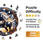 Jigfoxy Wooden Puzzles for mature-themeds  Horse Wood Puzzles mature-themed  Unique Animal Shape Wooden Jigsaw Puzzles for mature-themeds  Birthday Gifts for Puzzle Lovers  Family(M-11.4 * 11.4in-200pcs)