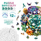 Wooden Puzzles for Adults - Unique Shaped Wooden Puzzles for Adults - Succulent Plants Wooden Jigsaw Puzzles - Wooden Puzzle Cre