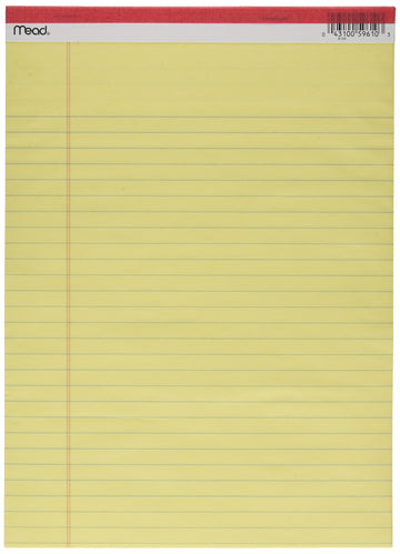 Mead 50Ct8-1/2X11 Legal Pad (Pack Of 12) 59610 Paper