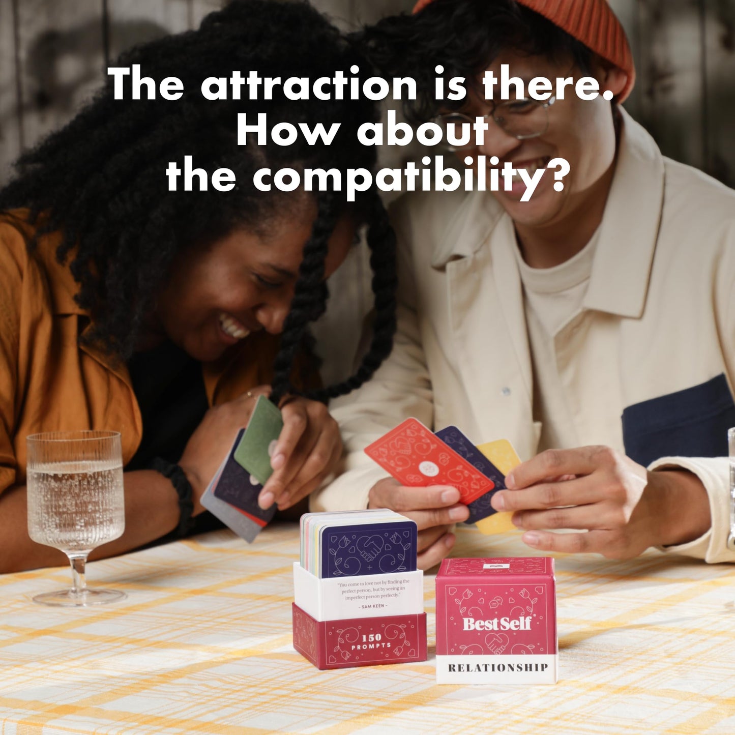 BestSelf Relationship Deck - 150 Discussion Prompts for Couples - Cardstock - Red