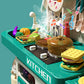 Deejoy 89 PCS Kitchen Playset, Kids Kitchen Toys with Realistic Lights and Sounds, Pretend Steam and Water Tank Functions, Kitch