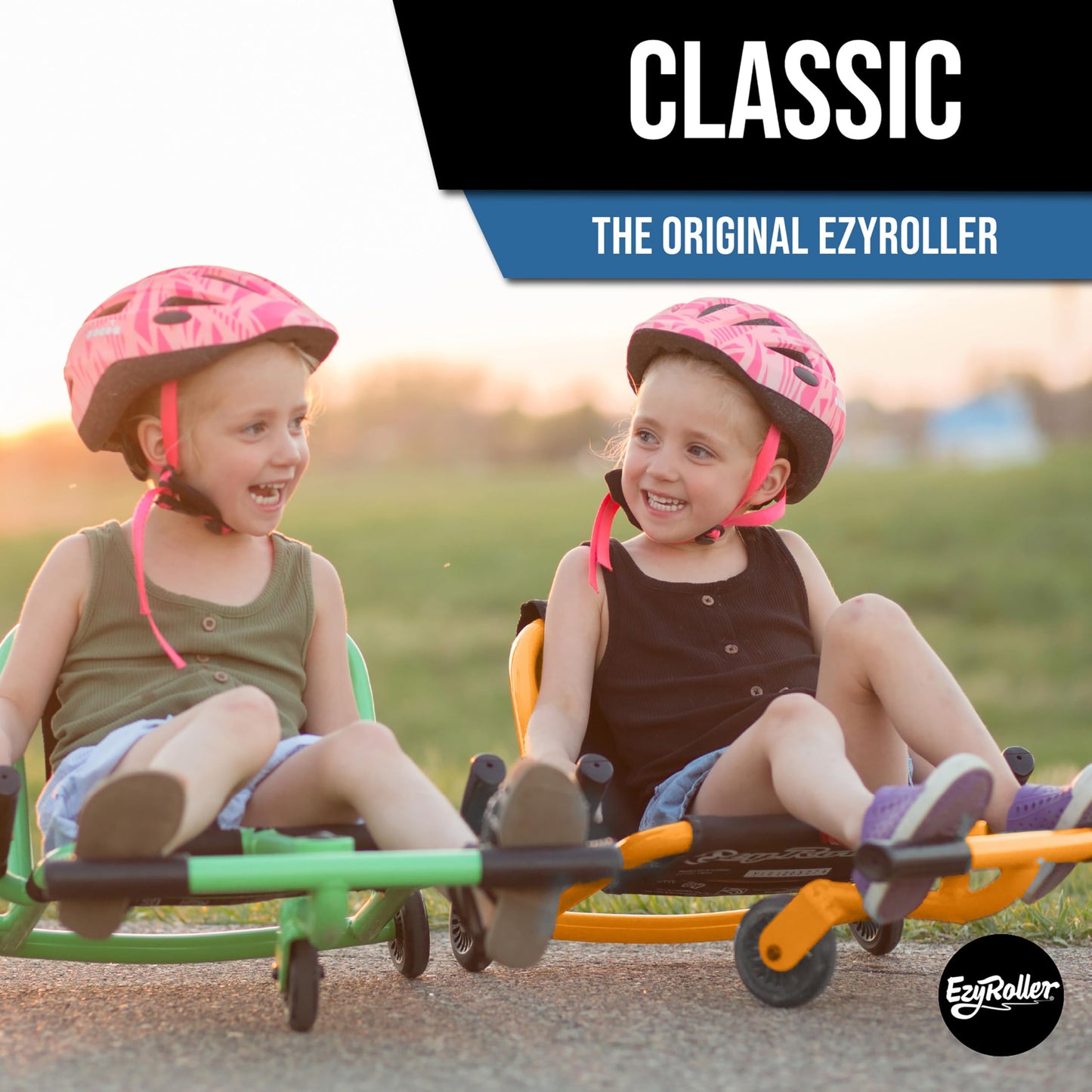 EzyRoller Classic Ride on Scooter for Kids Ages 4+ - Orange