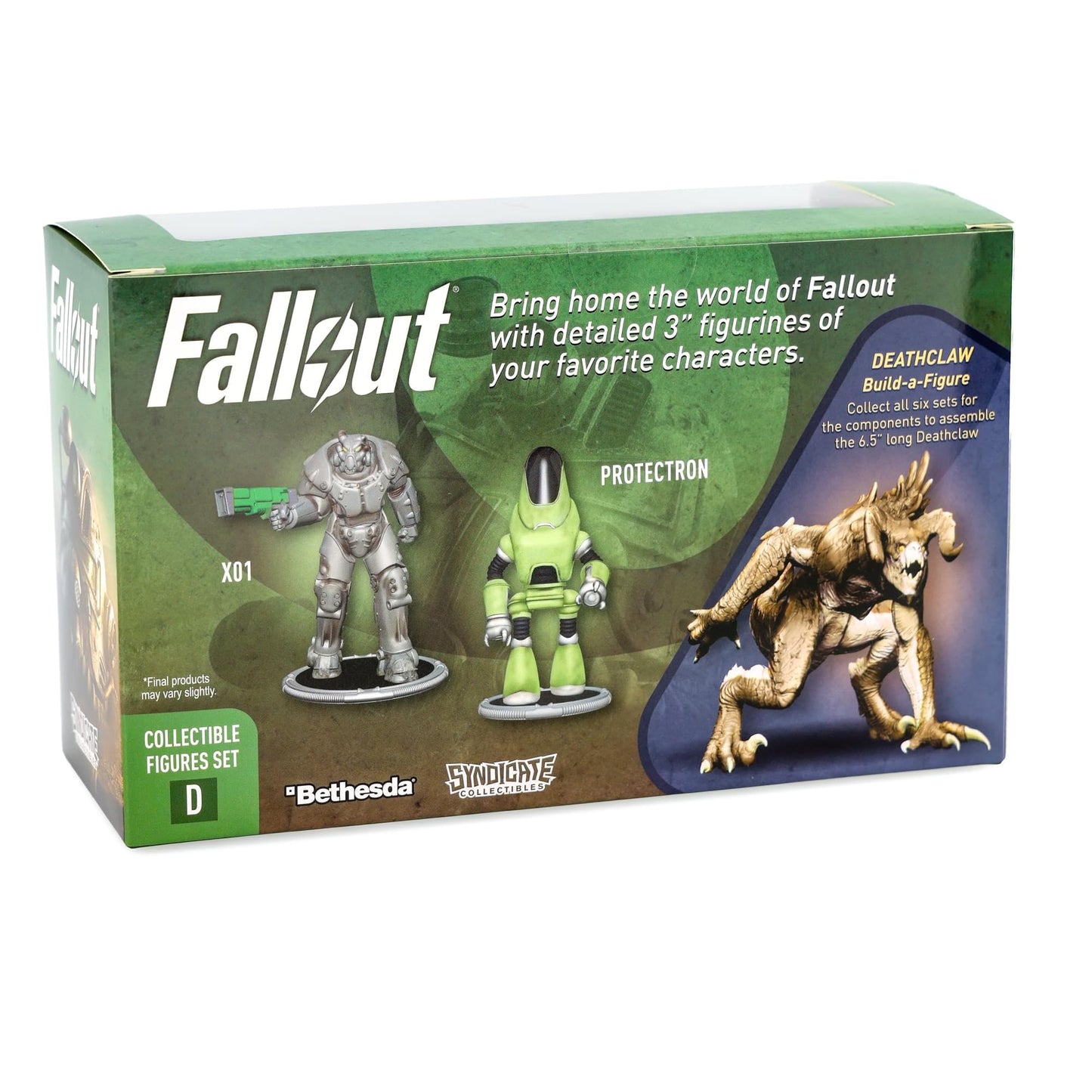 Toynk Fallout X01 Power protective covering and Protectron 3-Inch Mini Figure Set 2-Pack for mature-themeds | Includes Build-A-Figure Deathclaw Piece