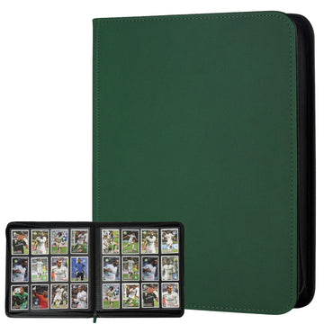 Trading Card Binder 12 Pocket  GERMUN PU Cover Card Binder for 720 Cards  enhanced Trading Card Holder Folders  Double Sided Pocket Card Album for MTG  TCG (Dark Green)