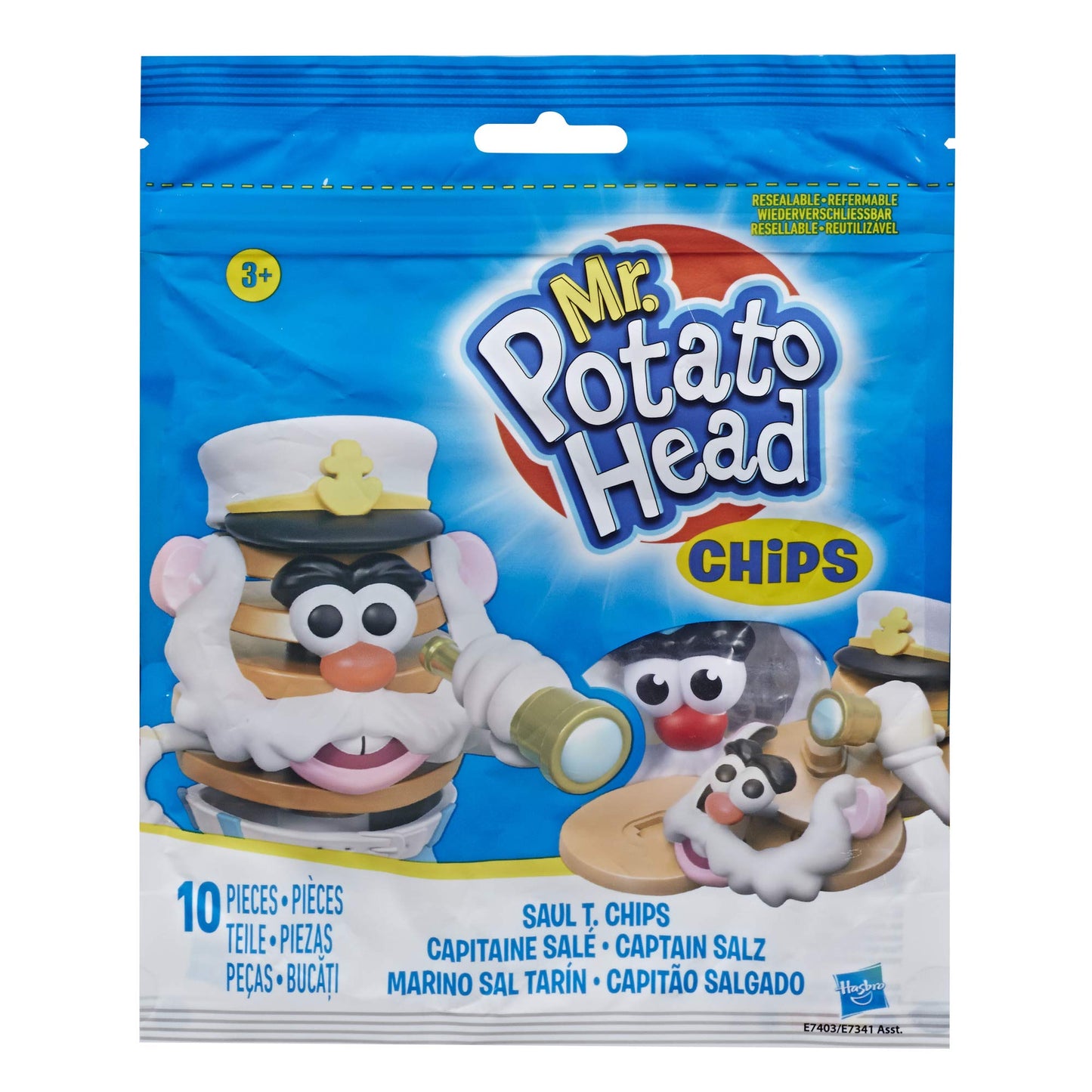 Mr Potato Head Head Chips Saul T. Chips Toy For Kids Ages 3+, 10 Pieces (Pack Of 1)