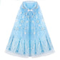 Phogary Snowflake Princess Cape Blue Princess Cloak Princess Hooded Cape Princess Fancy Dress Halloween Costume Cape Carnival Bi
