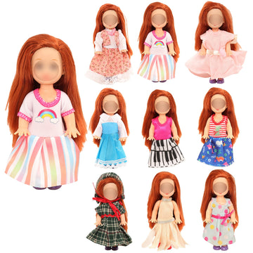 Barwa 6Pcs 4 Inch Doll Clothes Fashion Dresses Outfit For 4 Inch Doll 5 Inch Doll