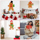 WovWeave Christmas DIY Felt Gingerbread Man Decor Kit with 46 Ornaments - Multicolor, Model KAI-WovWeave-0332, Festive Holiday Craft