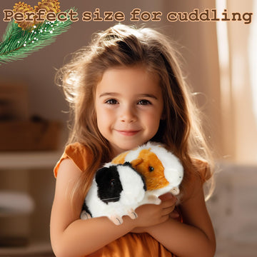 Redaica Valentines Day Gifts For Kids, 2Pc Guinea Pig Stuffed Animals Realistic Plush Cute Valentine Stuffed Animals Toys, Small