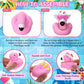 Sotiff 12 Sets Flamingo Rubber Duckies Bulk Mini Pink Flamingo Bath Toys With Hat Sunglasses And Necklaces Floating Squeaky Bath