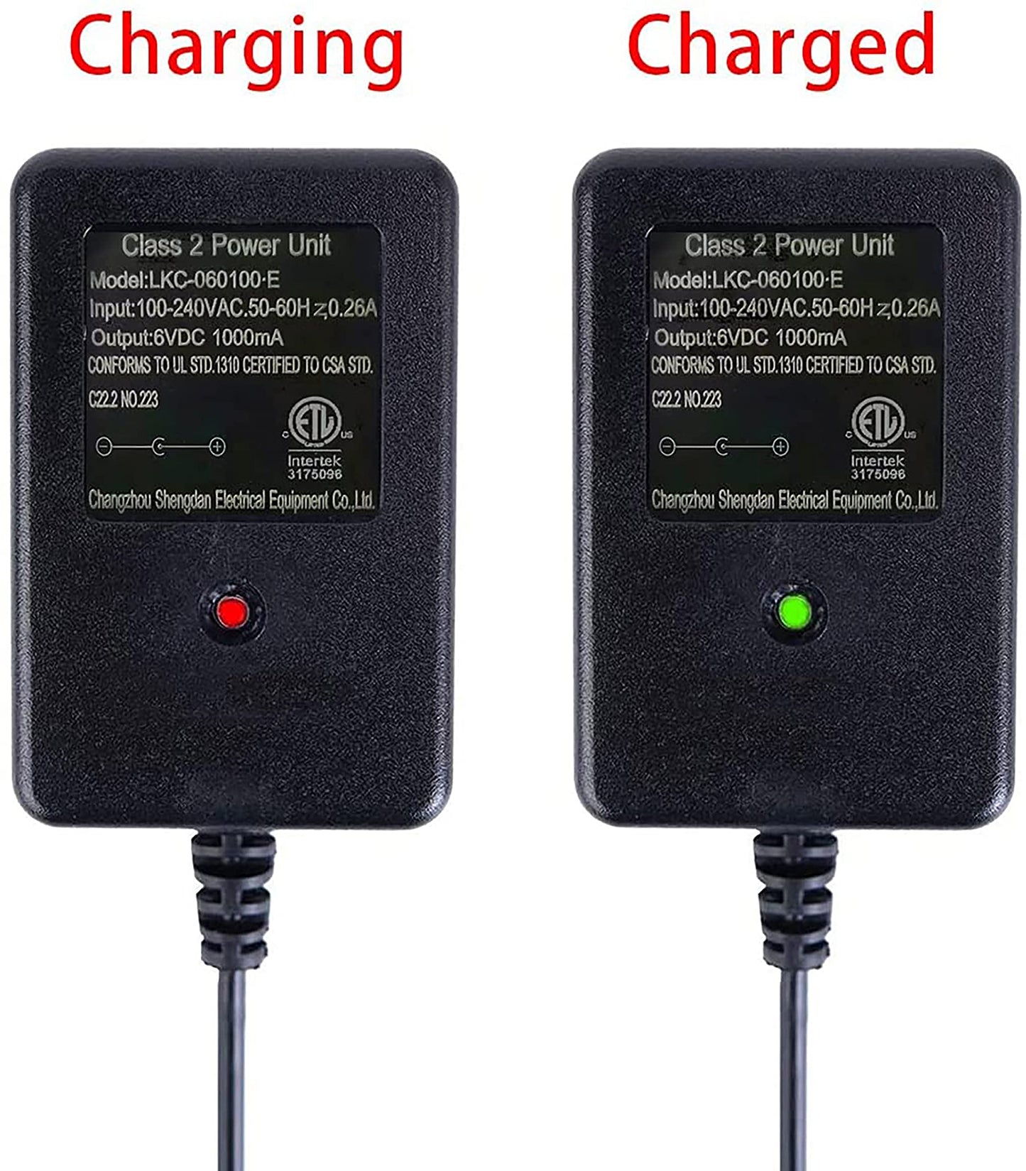 Go Store Choice 6V Battery Charger for Ride-on Toys, Model lkc-060050, Black, Compatible with Kidzone & Flybar Bumper Cars