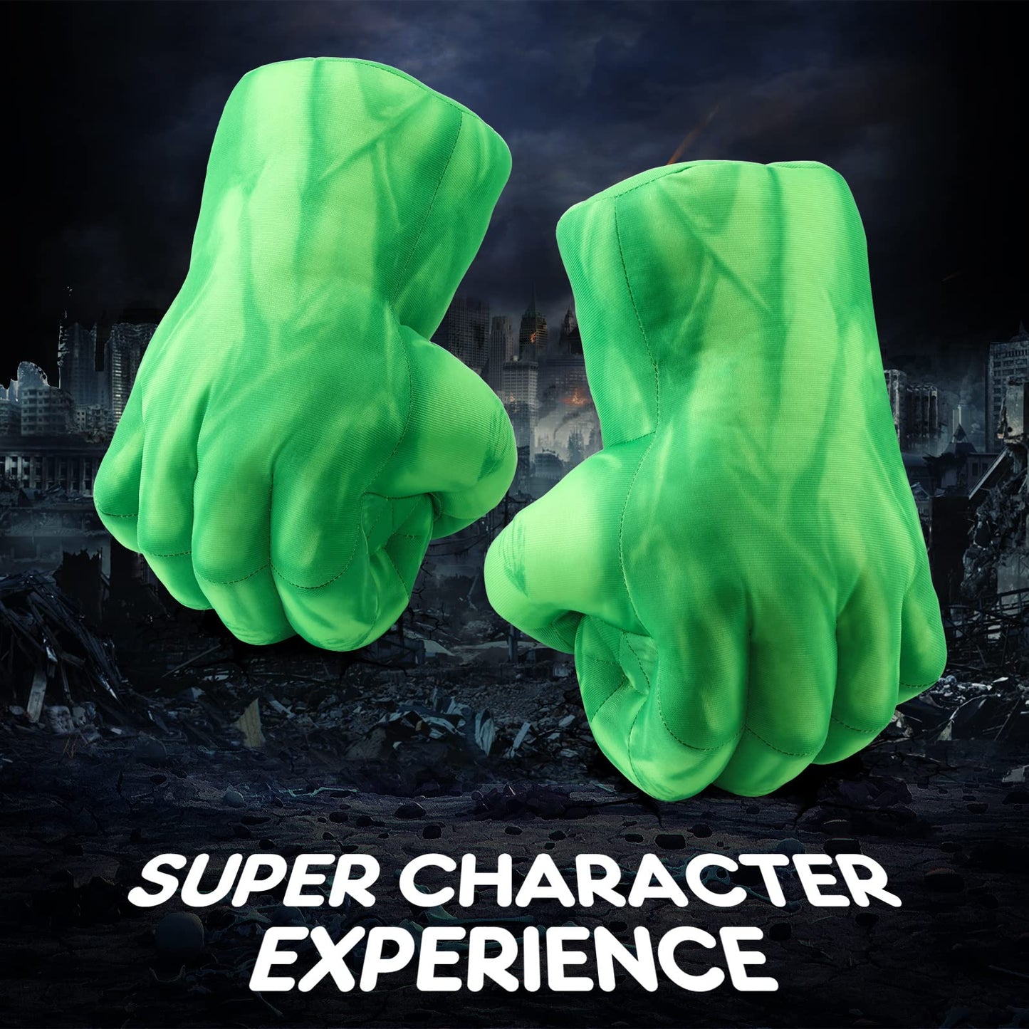 Neexan Super Hero Toys Gloves Suitable For Super Hero Birthday Party Soft Plush Kids Super Hero Hands 1 Pair For Boys, Girls, To